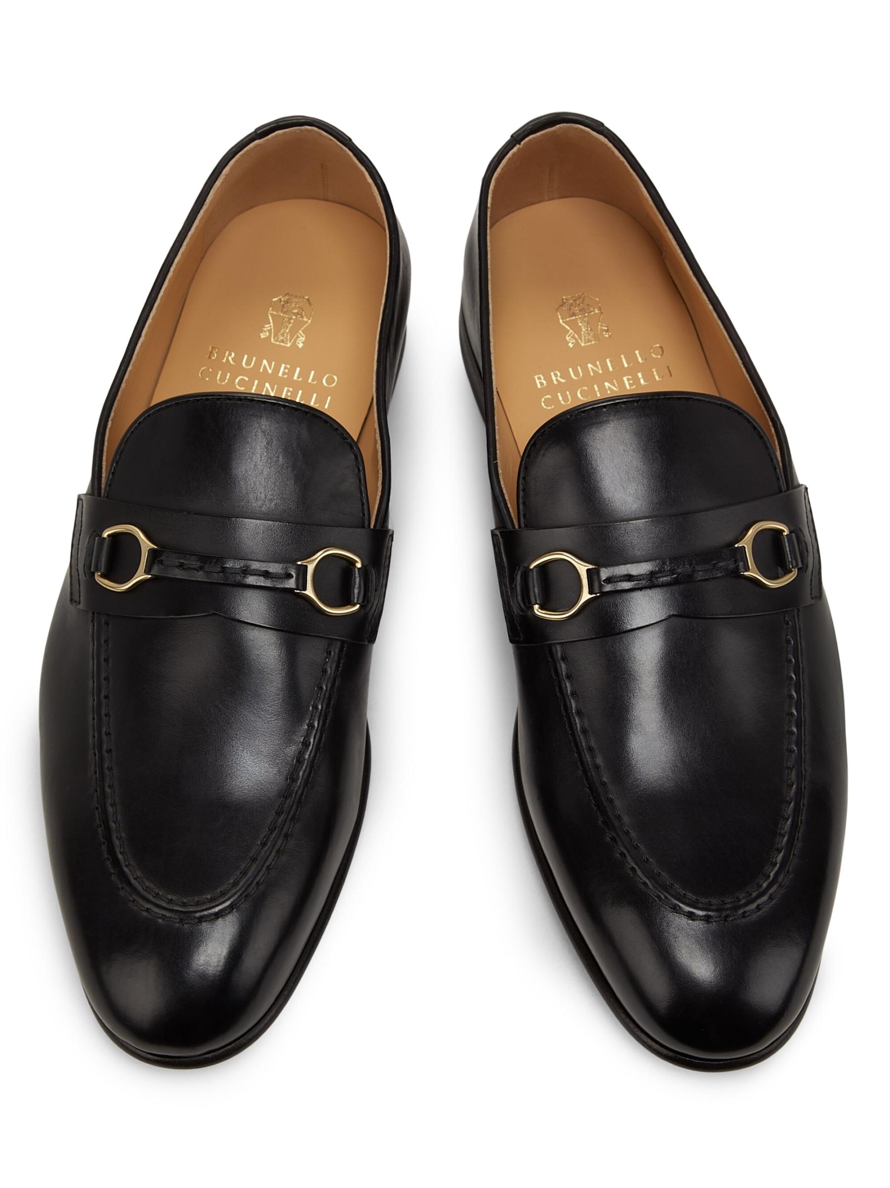 Shop Brunello Cucinelli - Bit Leather Loafers | Saks Fifth