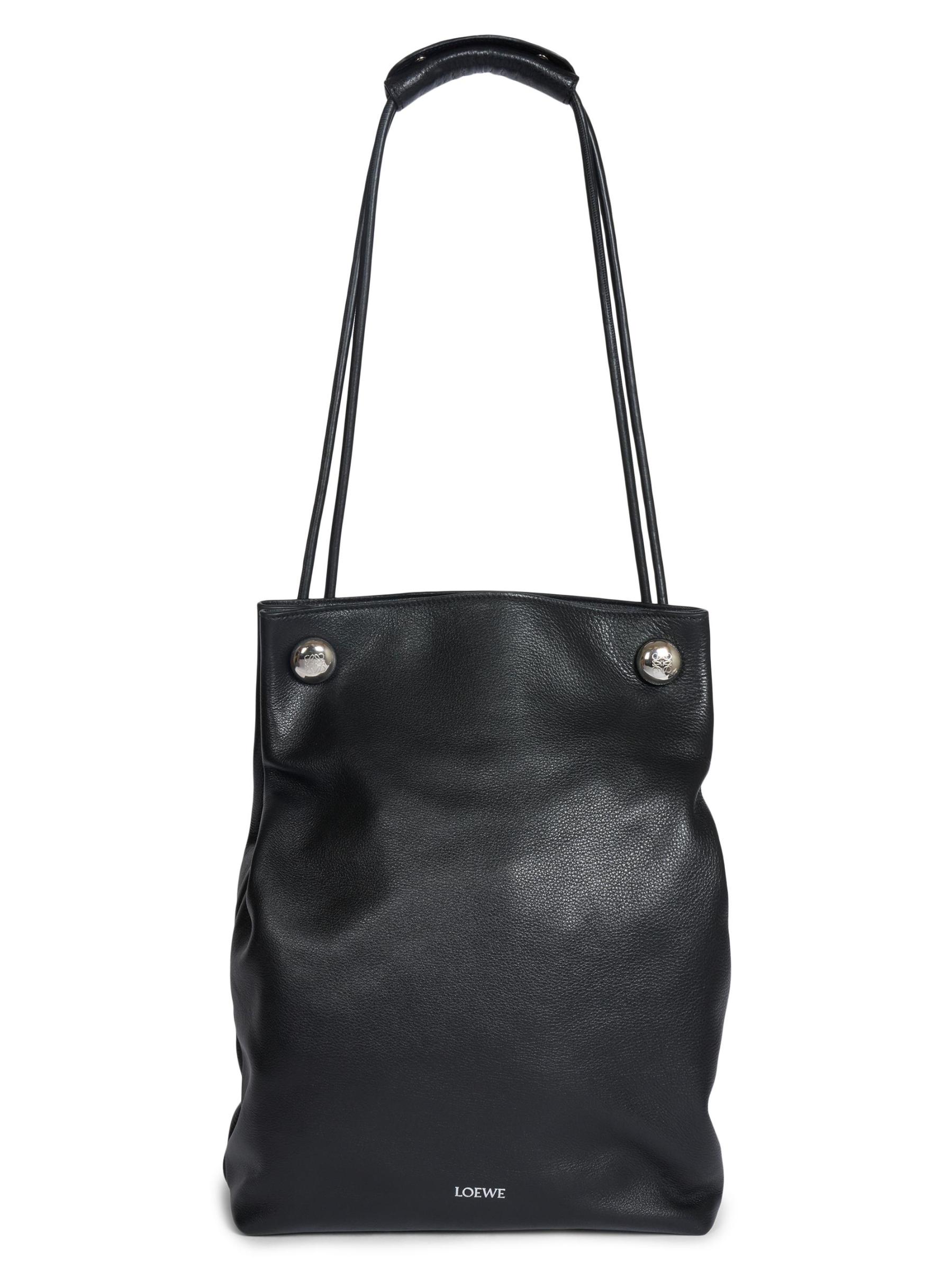 LOEWE ロエベ ぺブル ホーボーバッグ ブラック ぺブル ホーボーバッグ（サプルグレインカーフ） ブラック - LOEWE