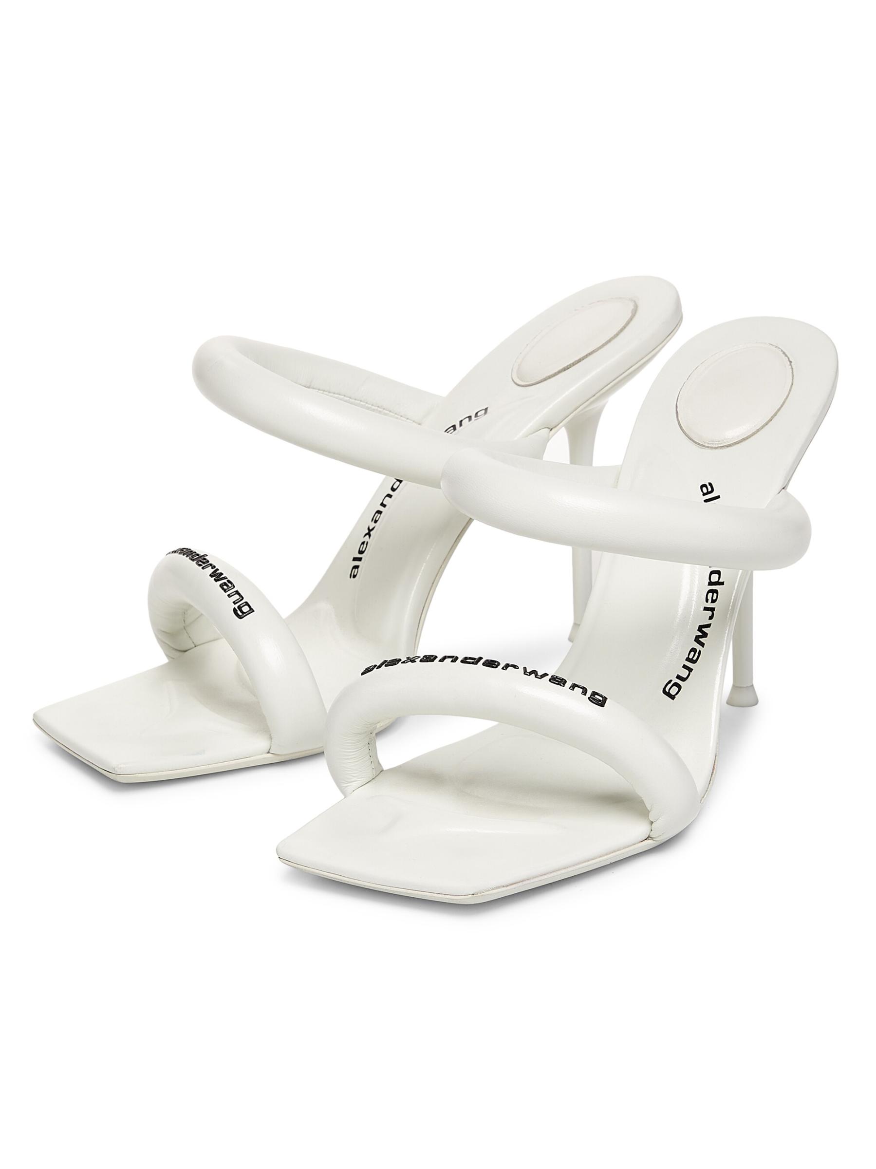 Shop Alexander Wang - Julie 105MM Leather Tubular Sandals