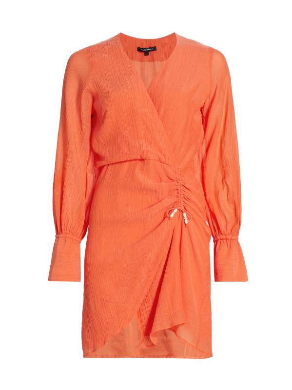 فستان قصير بتصميم ملفوف بشاش ميرتل