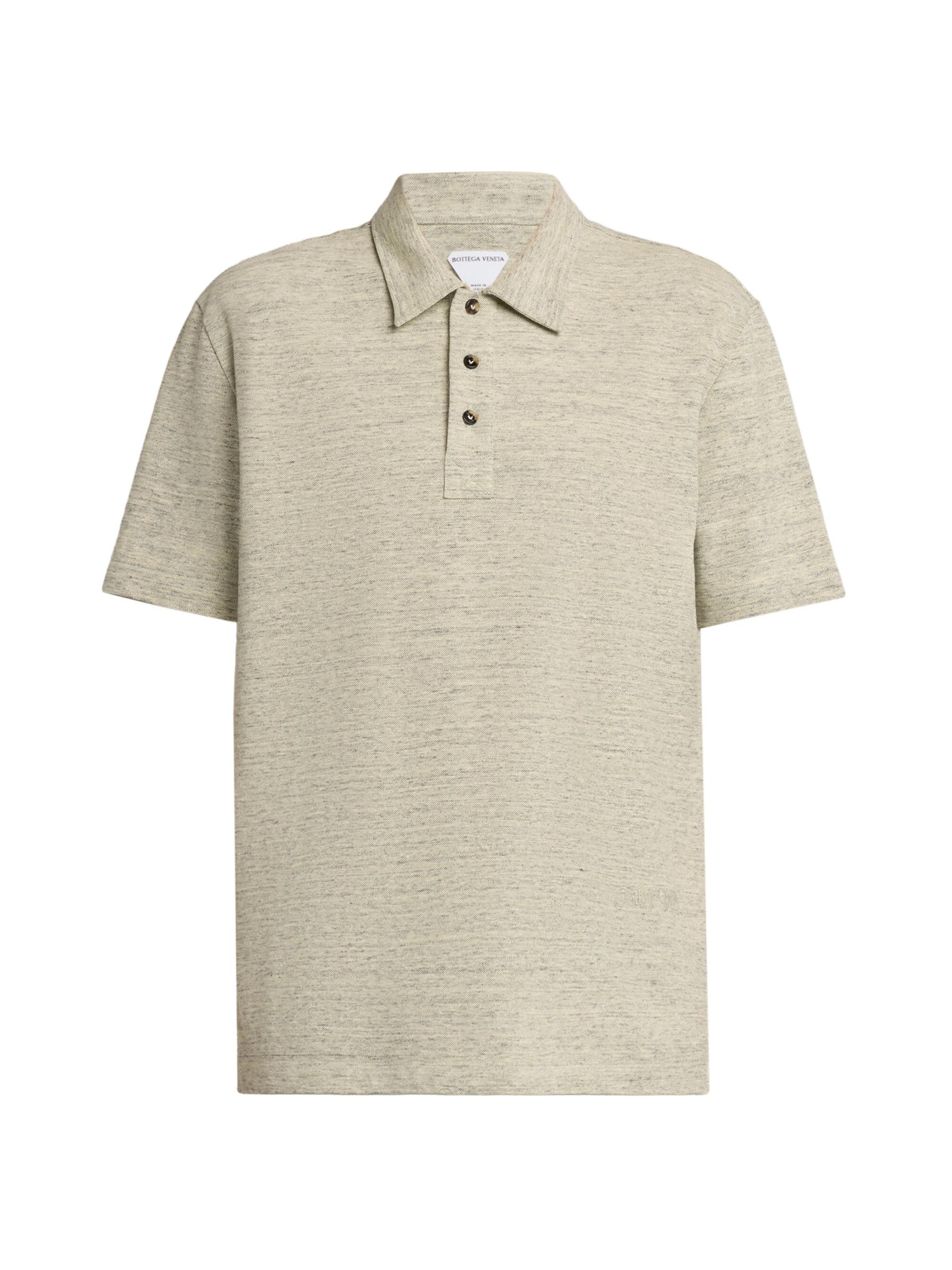 ★BOTTEGA VENETA★クロップ コットン ピケ ポロ シャツ Bottega Veneta - チン・コットン・ピケ・ポロシャツ を