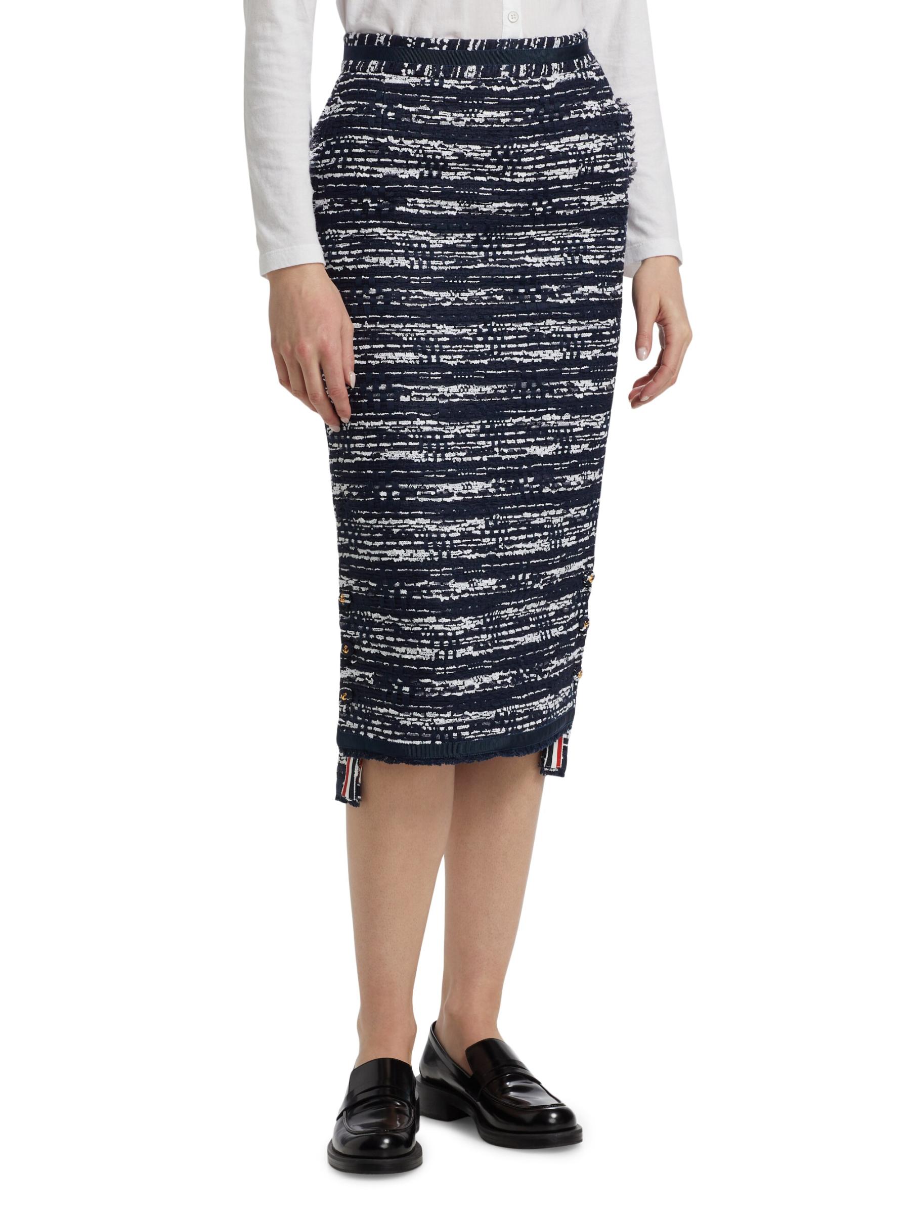 【関税&送料込】Thom Browne Wool Twill Pencil Skirt Thom Browne Wool Hobble Skirt | Black | FARFETCH