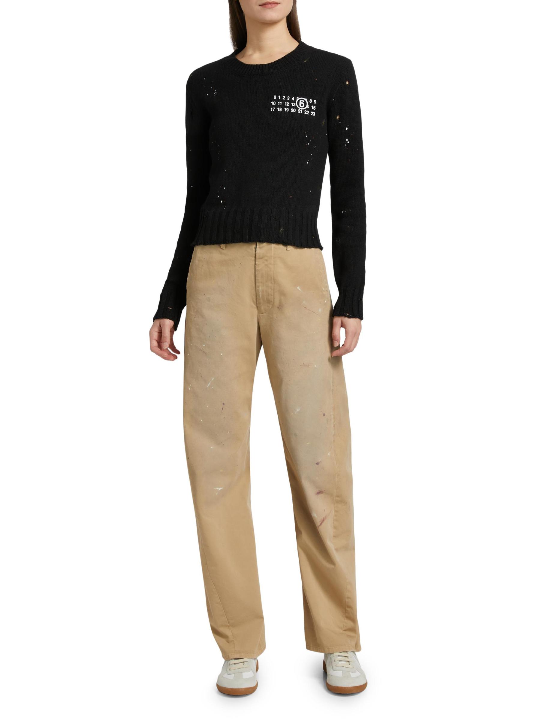 Shop MM6 Maison Margiela - Gabardine Paint Splatter Pants Shop MM6 Maison Margiela - Gabardine Paint Splatter Pants