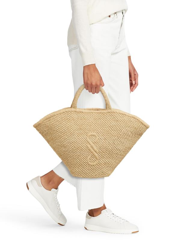 #3: حقيبة تشيلسي الكبيرة من الرافيا - طبيعي