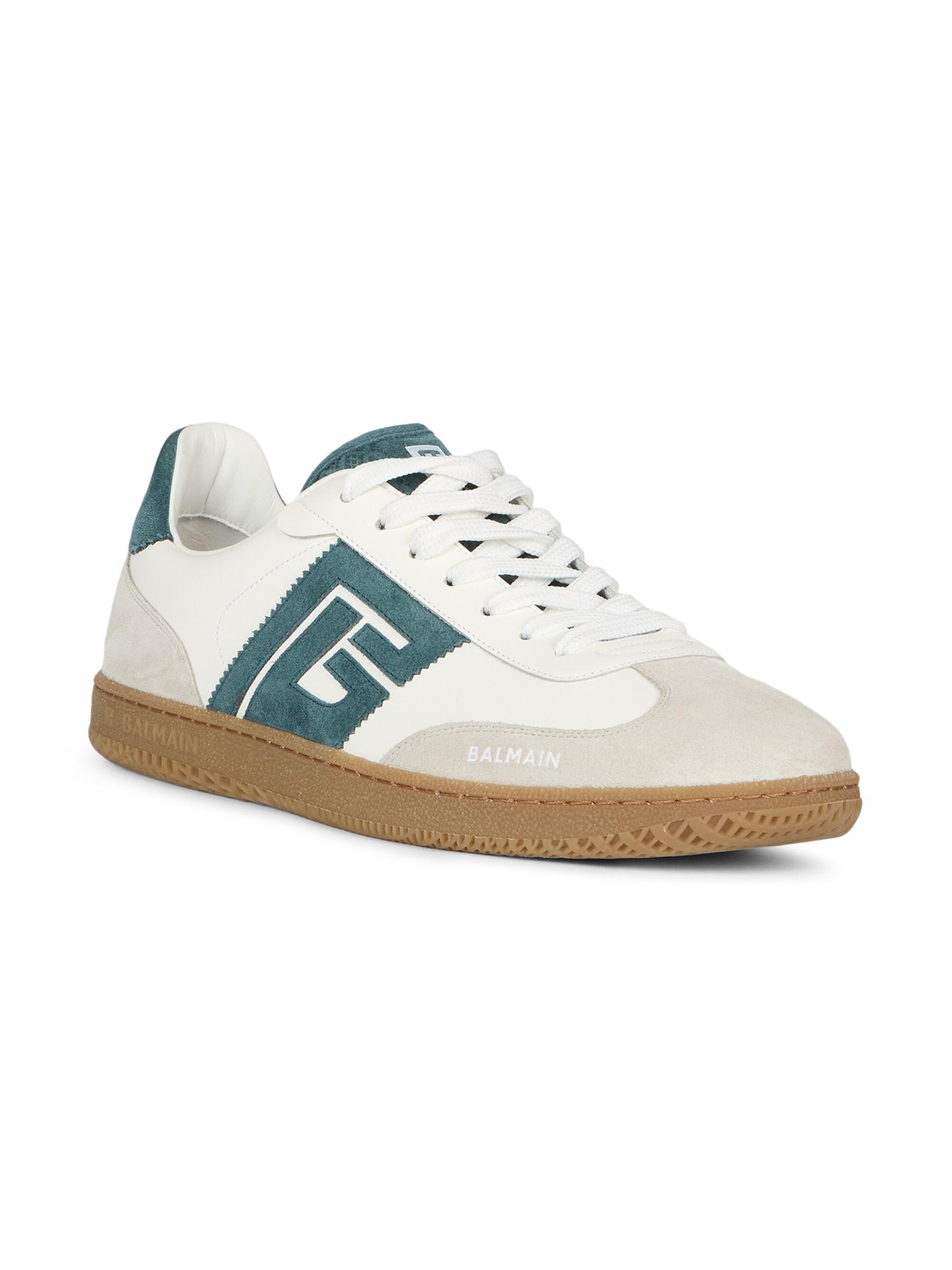 Shop Balmain - Swan Logo Leather Low-Top Sneakers | Saks