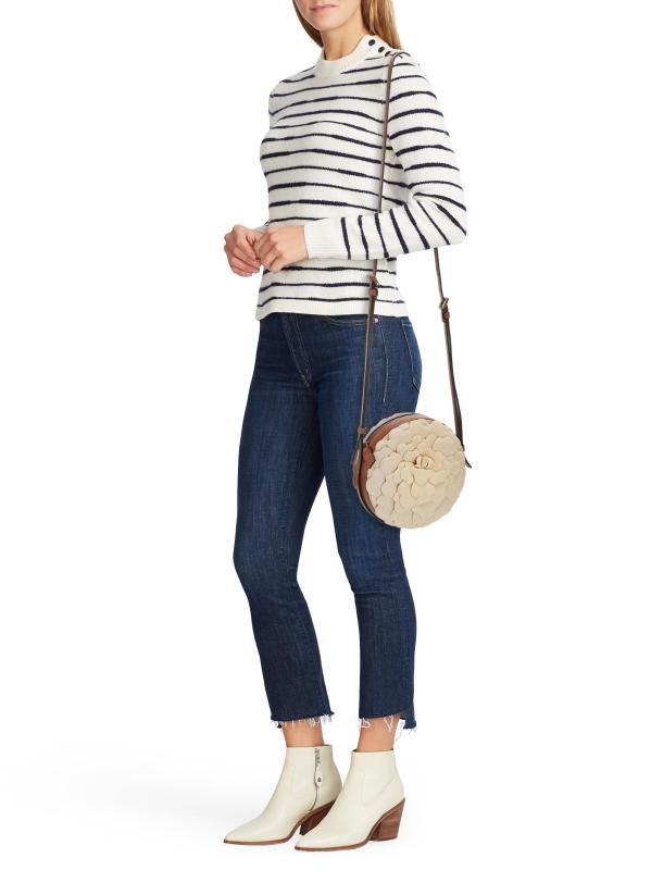 #2: حقيبة كروس بودي مستديرة من الجلد من أتيليه روز 03 - طبيعي