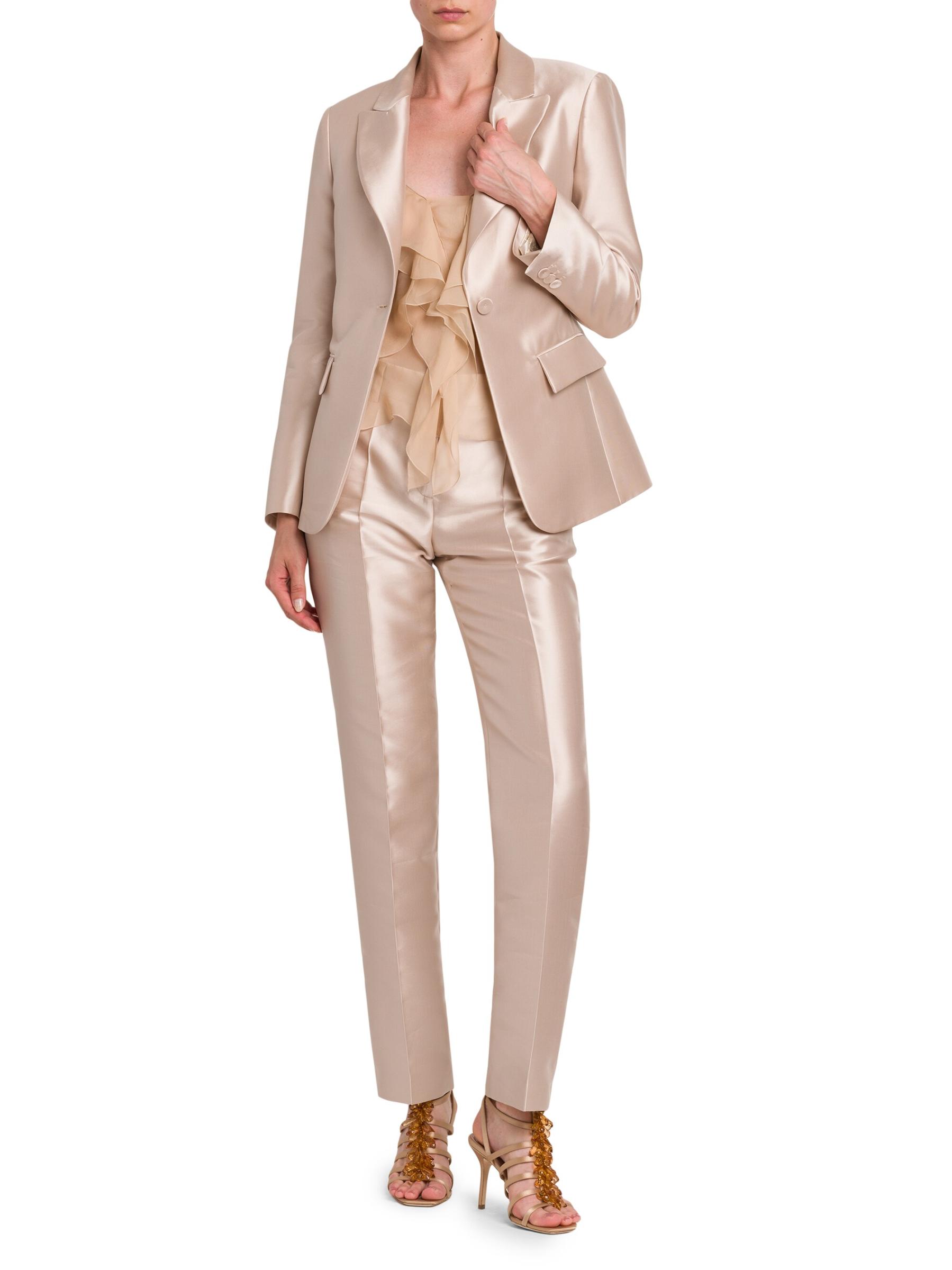 ジャケット A FERRETTI Mikado jacket Shop Alberta Ferretti - Mikado Single-Breasted Jacket | Saks