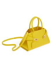 FERRAGAMO デニムレザー ハグ ミニ トップハンドルバッグ Hug ハンドバッグ (XS) - ウィメンズ | Ferragamo