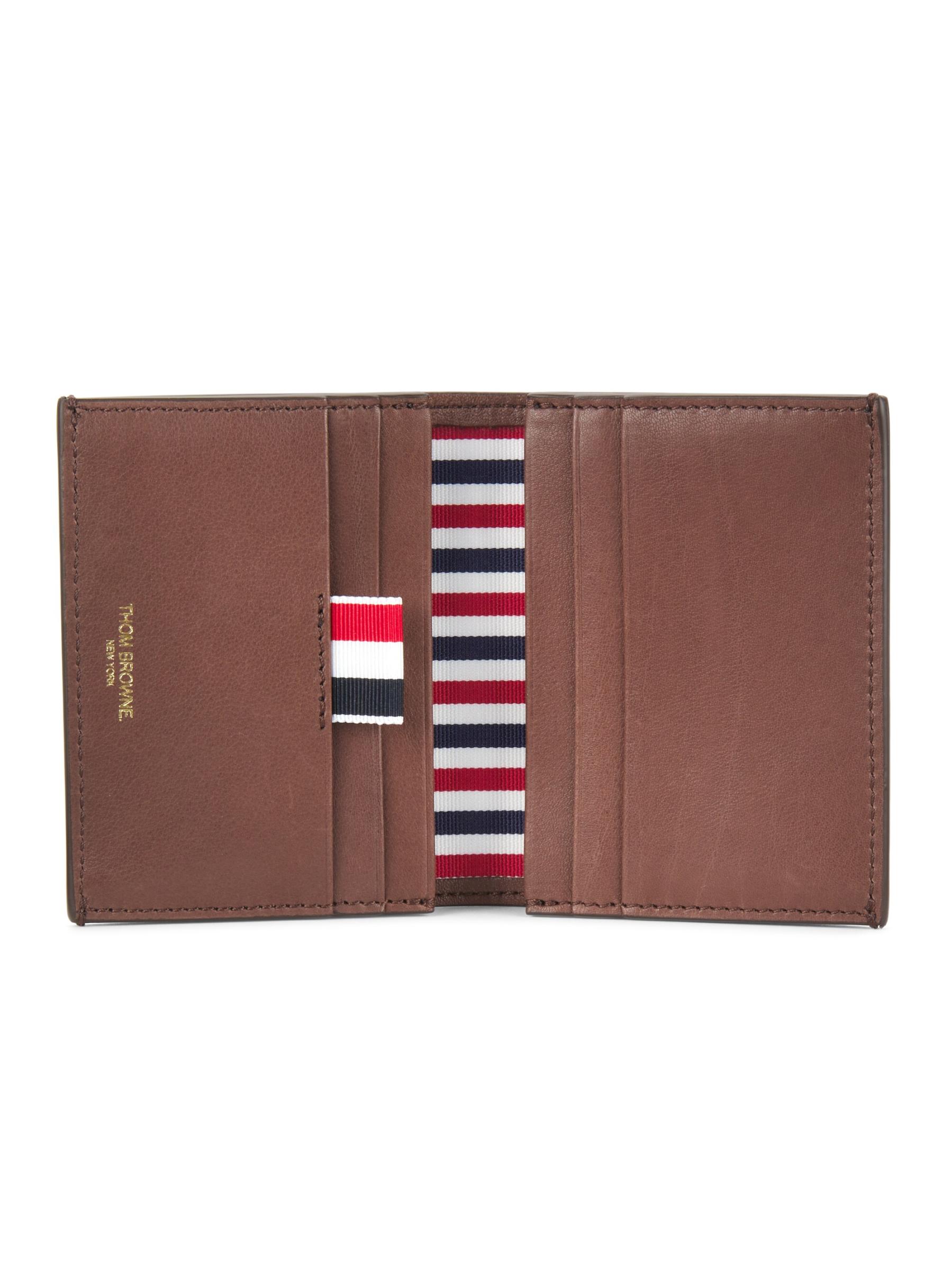 Shop Thom Browne - Double Leather Card Case | Saks Fifth