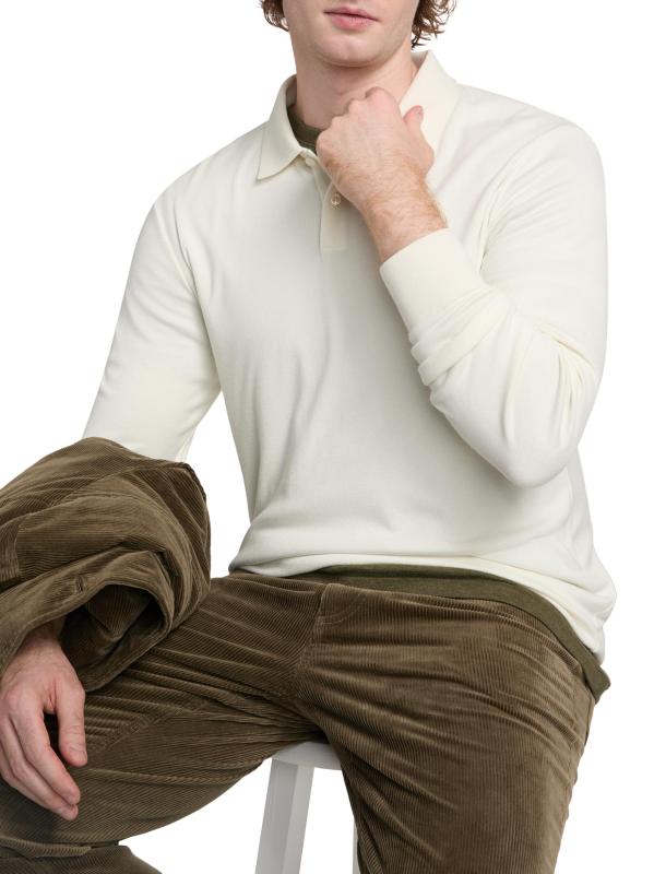 #5: قميص بولو Goris بأكمام طويلة - WINTER IVORY