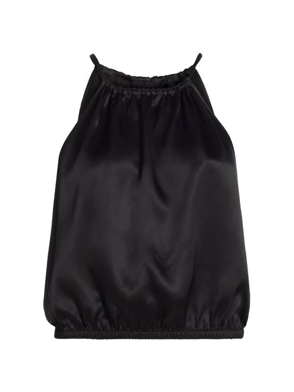 بلوزة حريرية بتصميم Charmeuse Halter