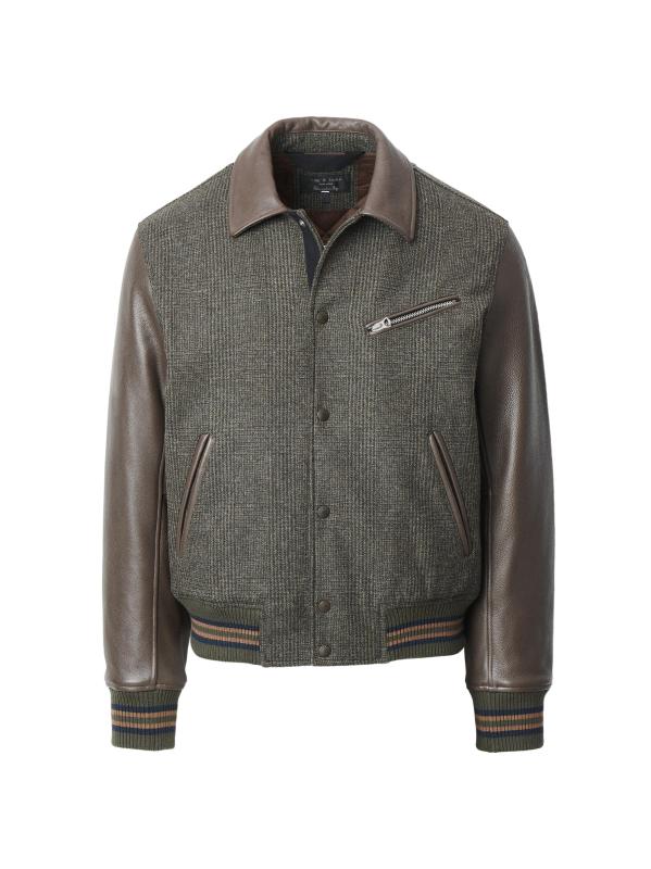 Jeremy Wool 
Leather Varsity Jacket