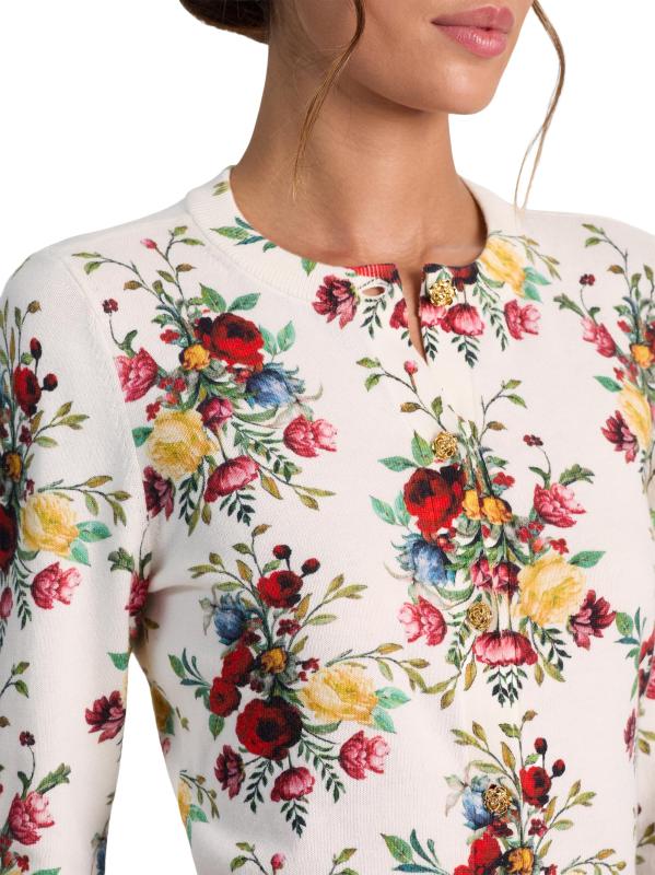 #5: كارديجان دوللي فلورال من القطن القابل للتمدد - وردة مذهبة