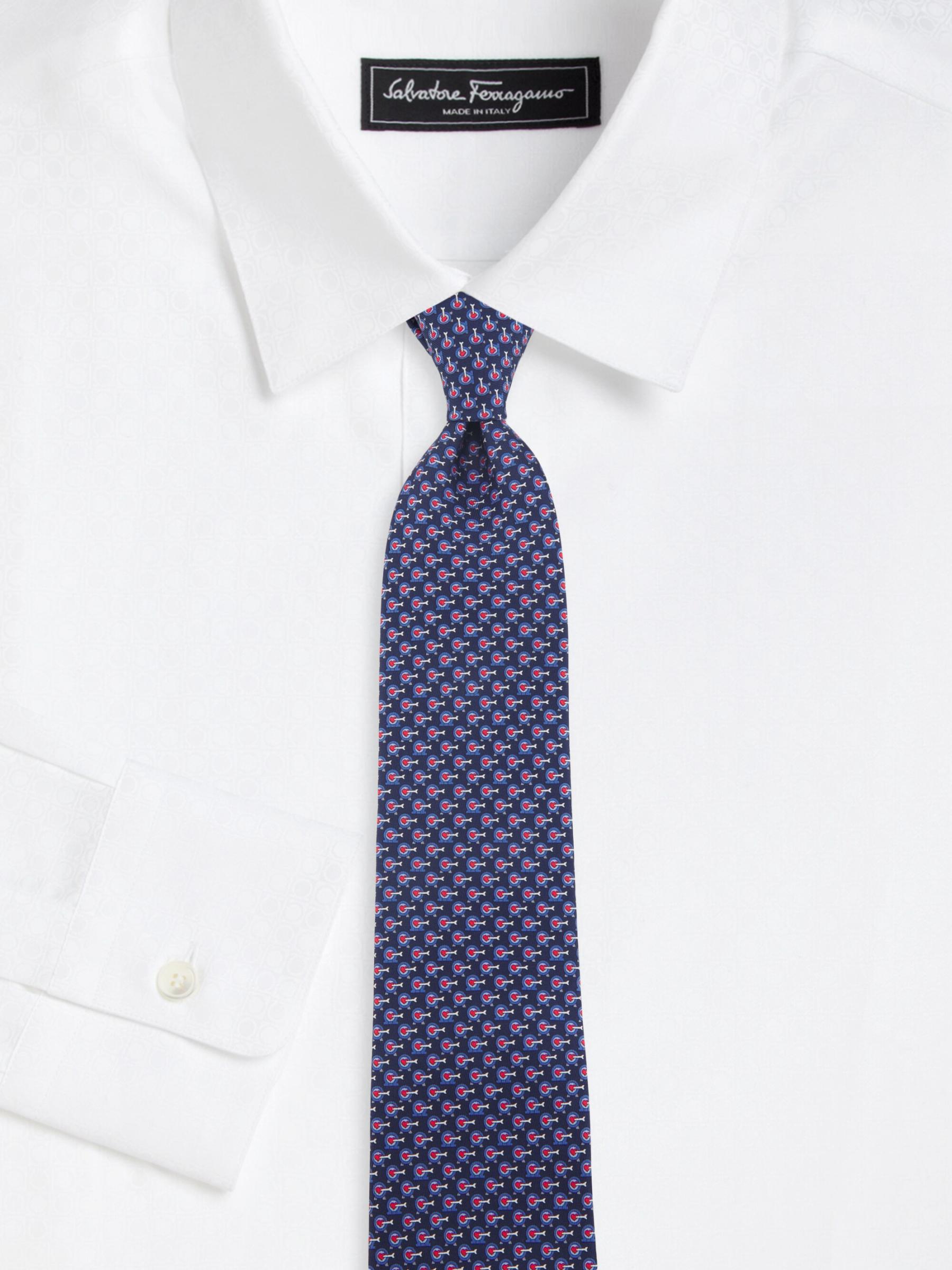 アクセサリーその他 FERRAGAMO NAVY BLUE SILK TIE Ferragamo Men's Gancini Silk Tie | Neiman Marcus