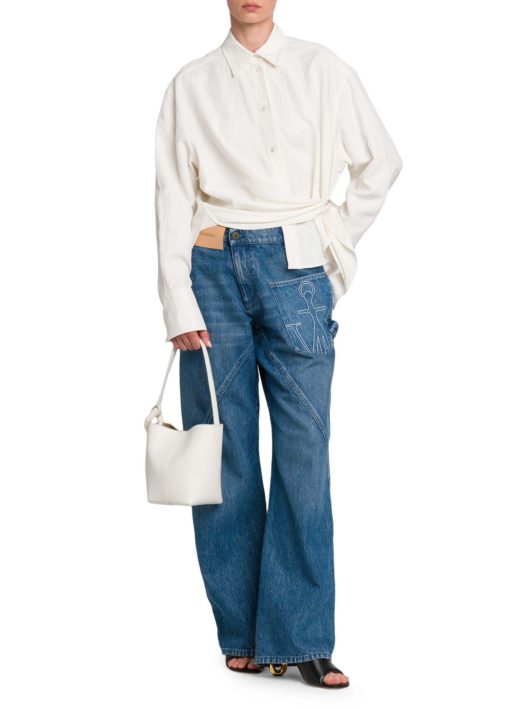 【送料&関税込】J.W. Anderson corner Bucket Bag In Light Blu Jw Anderson Corner Bucket Bag In Light Blue Leather | ModeSens