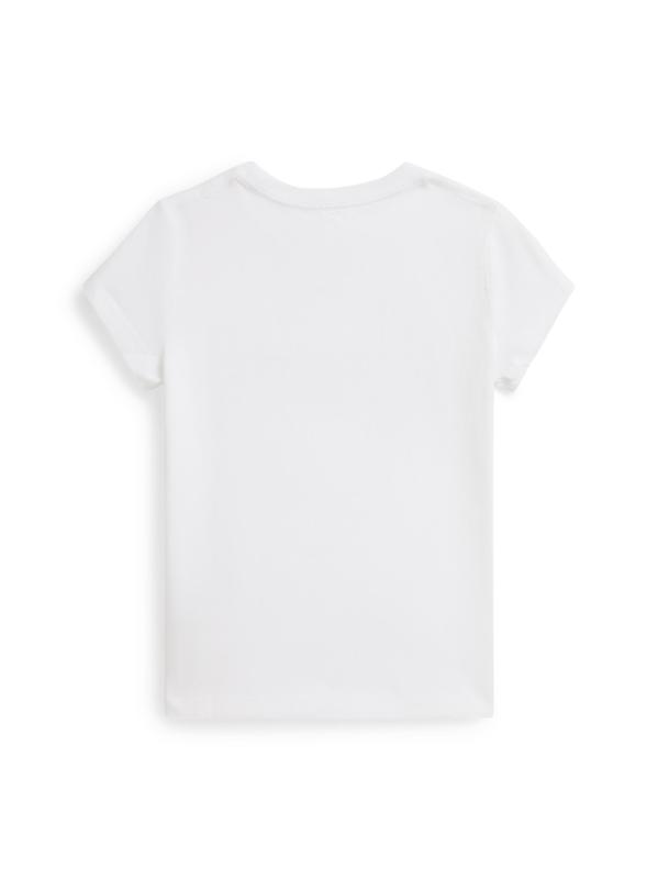 #2: تي شيرت بولو على شكل دب للفتيات الصغيرات والفتيات - أبيض