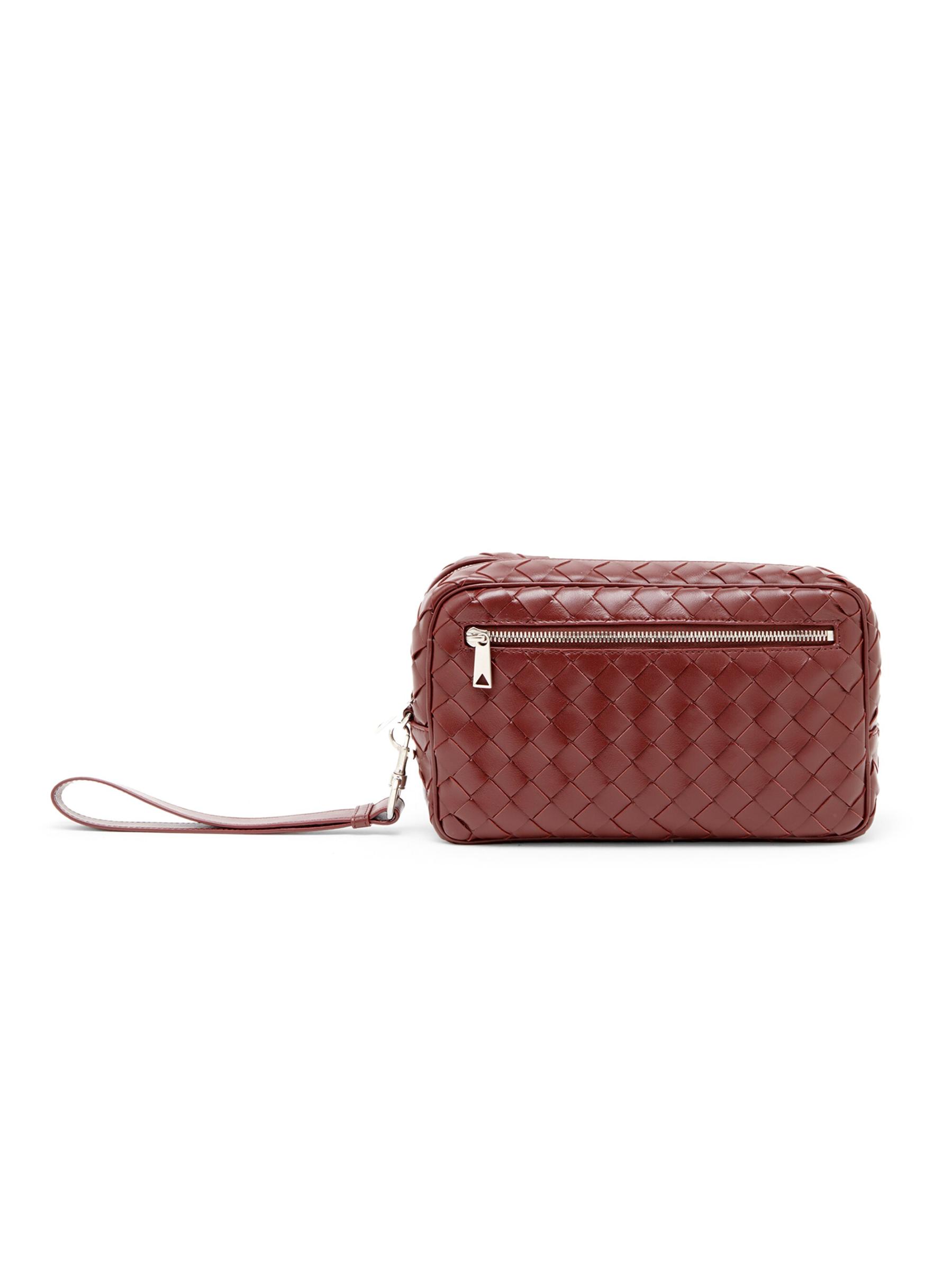 Bottega Veneta - イントレチャートレザーリストレットポーチ を