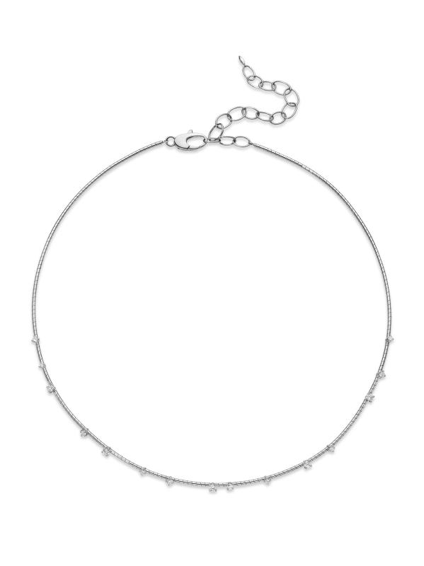 قلادة روجيادا ديامانتي من الذهب الأبيض والتيتانيوم والماس عيار 18 قيراطًا