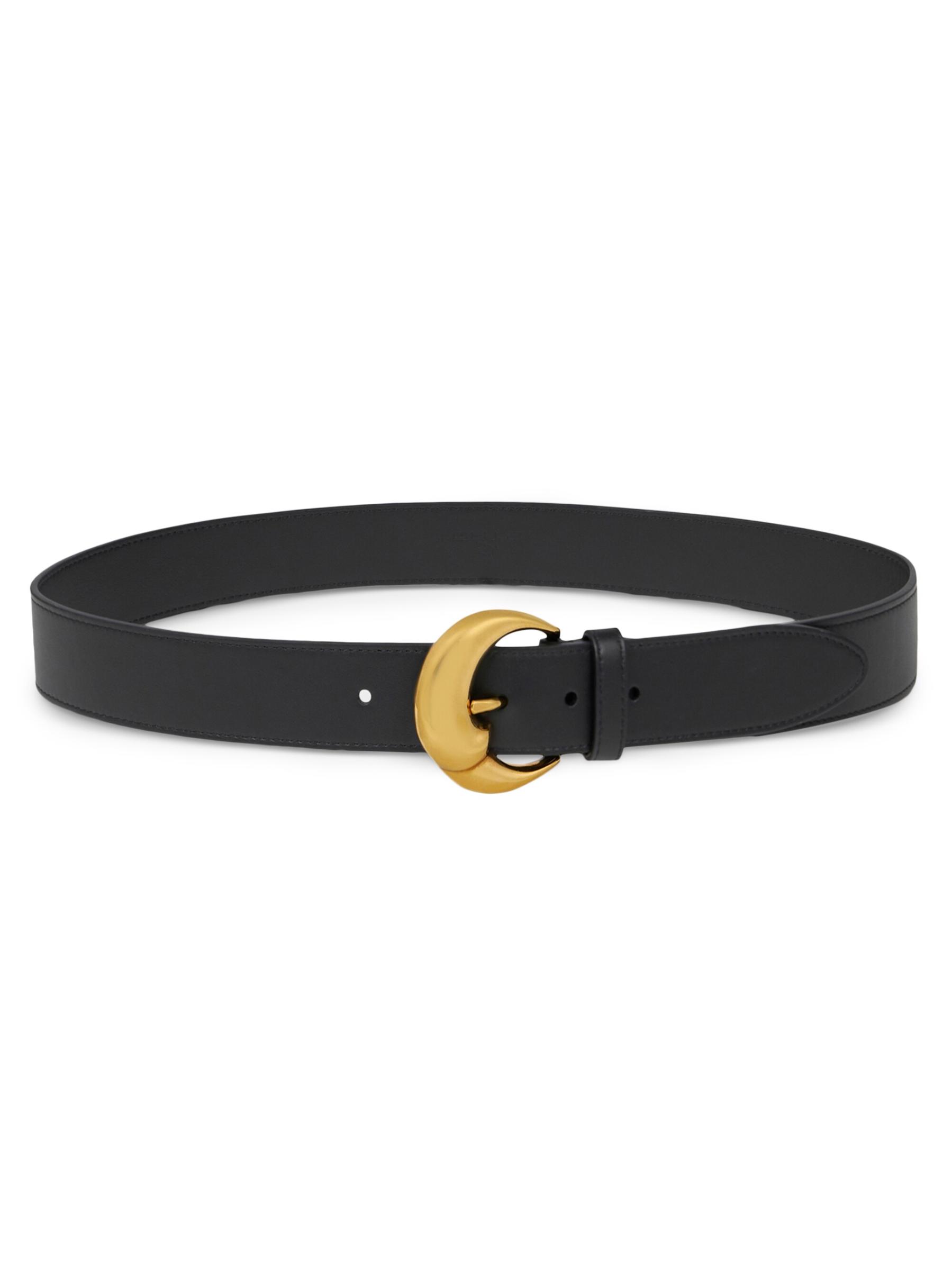 ベルト Etro Elegant Black Leather Belt With Gold-Tone Buckle Shop ETRO - Leather Moon Buckle Belt | Saks Fifth Avenue