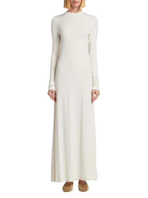 【送料&関税込】TotAme Toteme Long Dress Toteme Draped V-Neck Maxi Dress | Saks Fifth Avenue