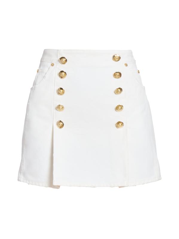 Balmain☆VIP価格ボタンディテール ハイライズ ミニスカート Balmain - ボタンディテールデニムミニスカート をオンライン