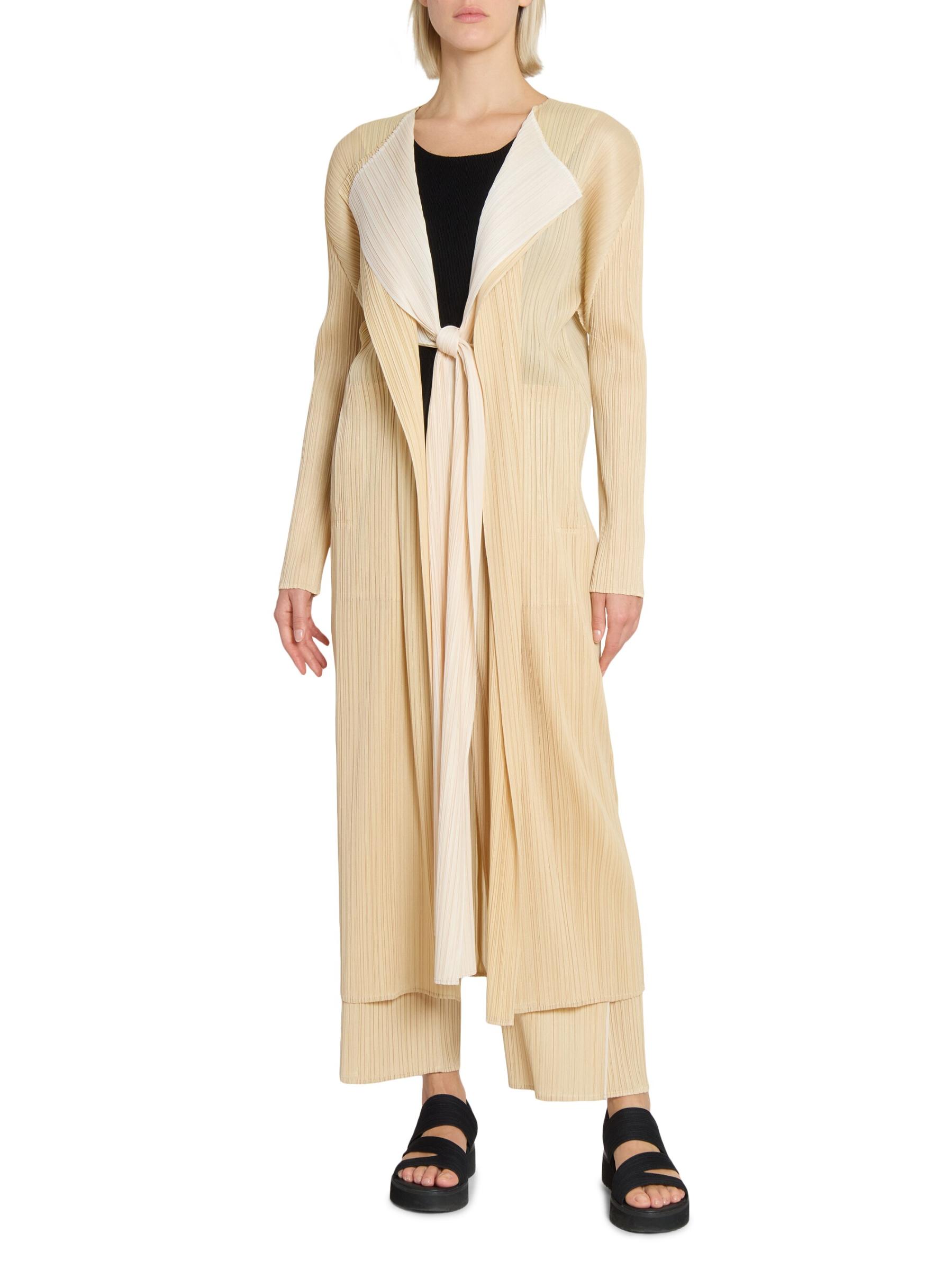 Shop Pleats Please Issey Miyake - Merry Bicolor Coat | Saks