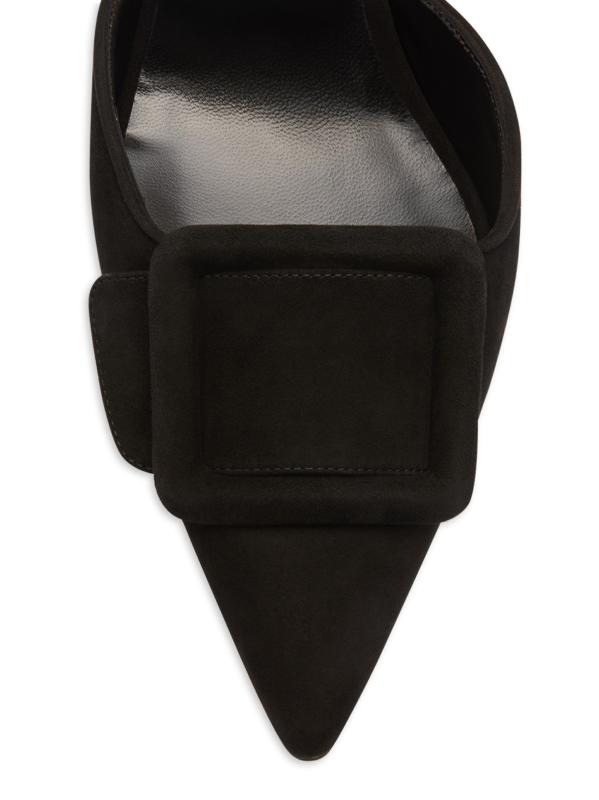 Manolo Blahnik - Maysli 70MM バックルディテールスエードスリング