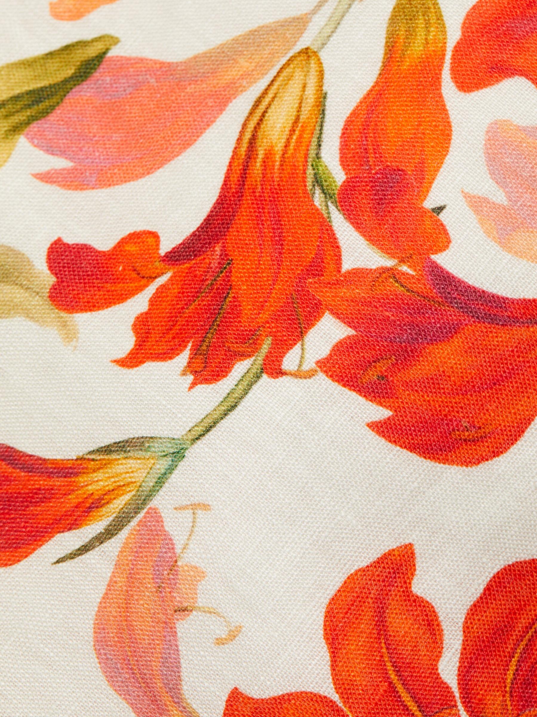 【Zimmermann】Tranquillity floral linen midi dress Zimmermann - Tranquility Red Lilly Linen Midi Dress