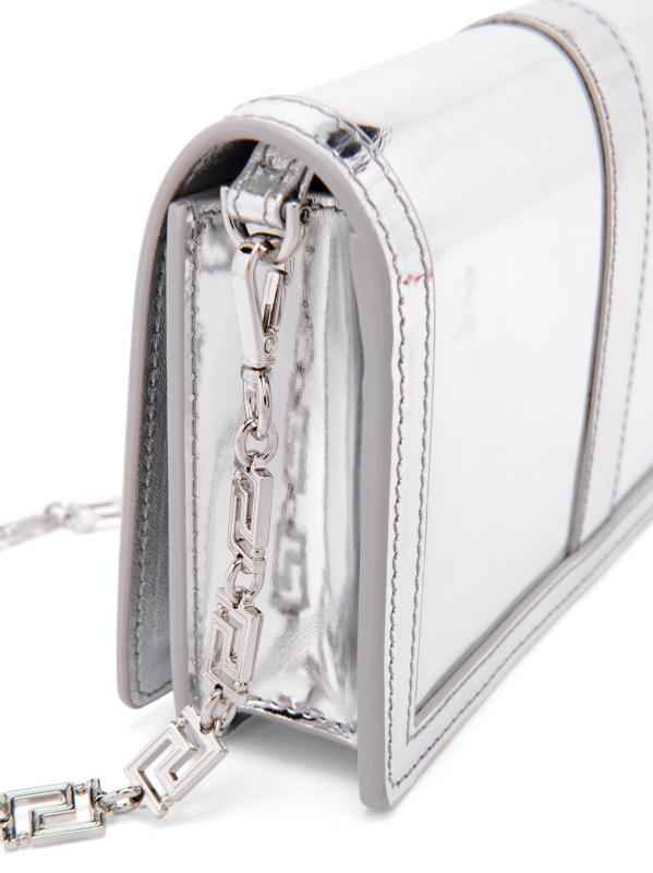 関税込み】Wallet On Chain - Versace - Leather - Silver 関税込み】Wallet On Chain - Versace - Leather - Silver