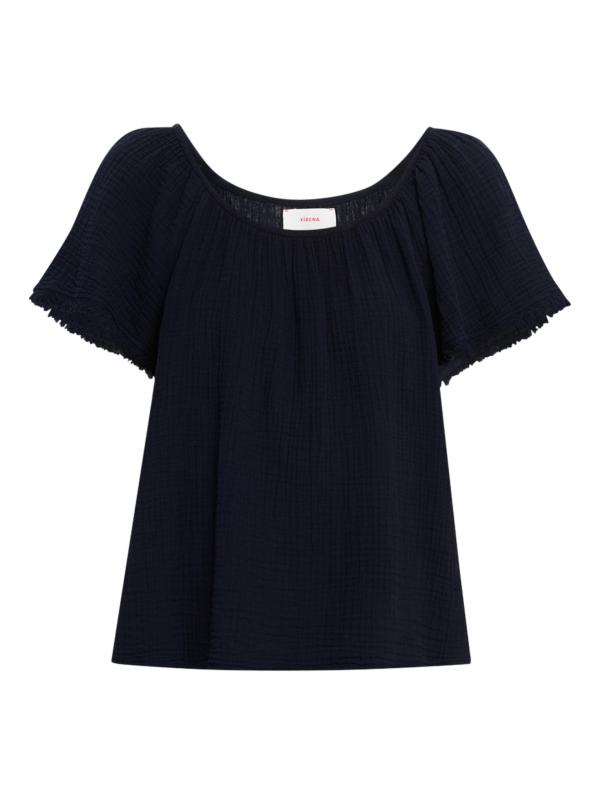 Macie Ruched Cotton Top