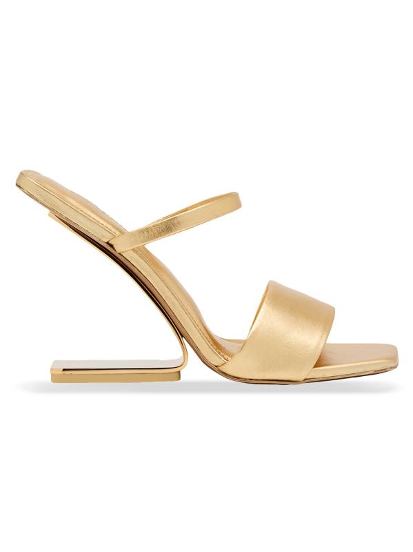 صندل Rene بكعب معماري من الجلد مقاس 110 ملم