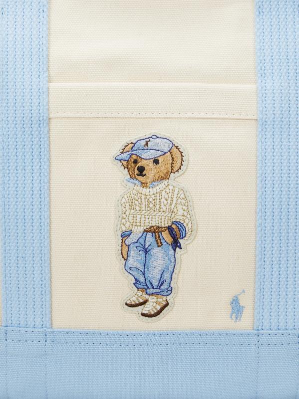 Shop Polo Ralph Lauren - Small Embroidered Polo Bear Canvas