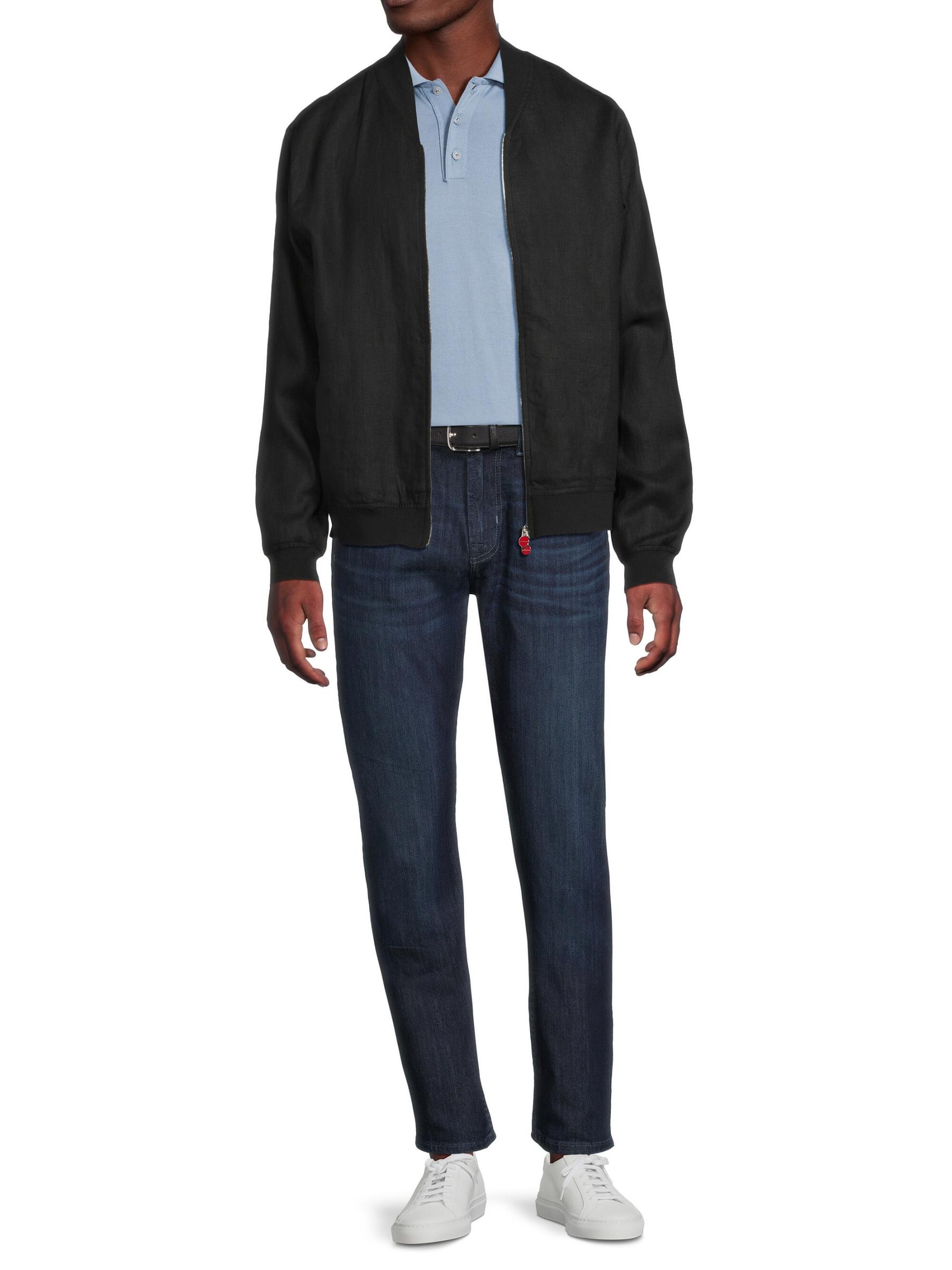 A.F ARTEFACT HERRINGBONE LINEN BOMBER JACKET (BLACK)の商品