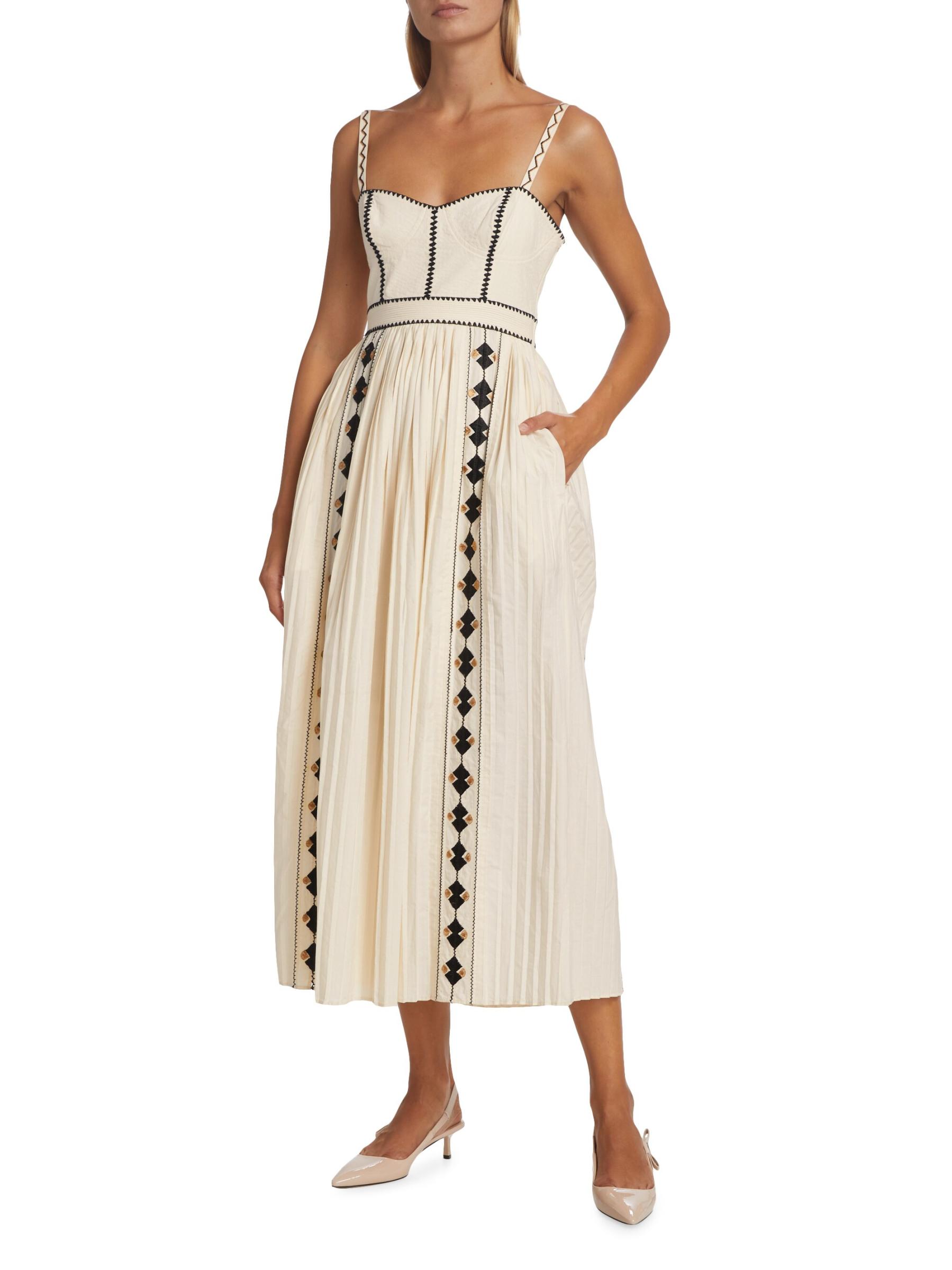 Shop Ulla Johnson - Elin Cotton Embroidered Maxi Dress