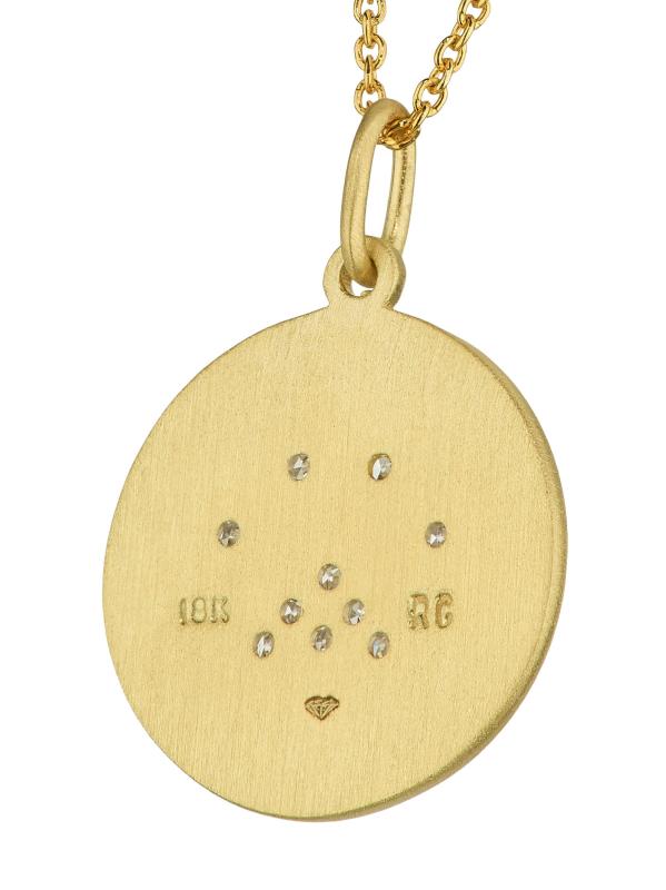 #4: قلادة على شكل مخلب من الماس عيار 18 قيراطًا من تايني تريزرز ومصنوع من الماس عيار 0.03 TCW - أصفر + ذهبي