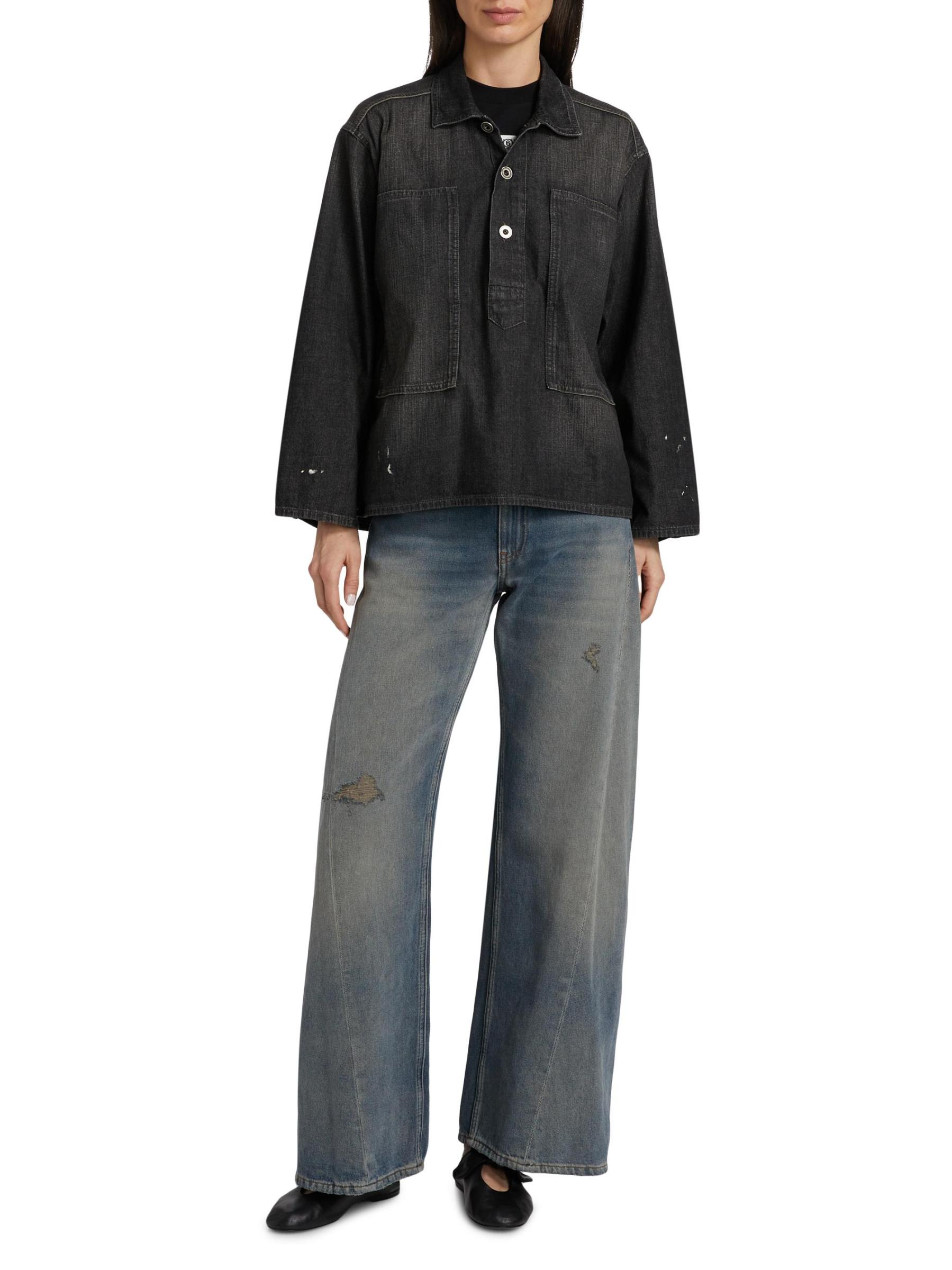 美品✨ Maison Margiela 18SS オーバーデニムシャツ43 L Maison Margiela 18SS オーバーデニムシャツ43 L相当 Maison