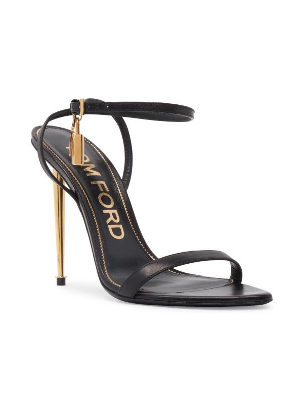 新作*TOM FORD*Padlock 105 ロック付パイソン柄レザーサンダル TOM FORD PADLOCK サンダル - Black | FWRD