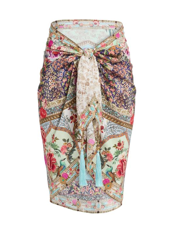 سارونج من مزيج القطن مزين بشراشيب من Sultans And Queens