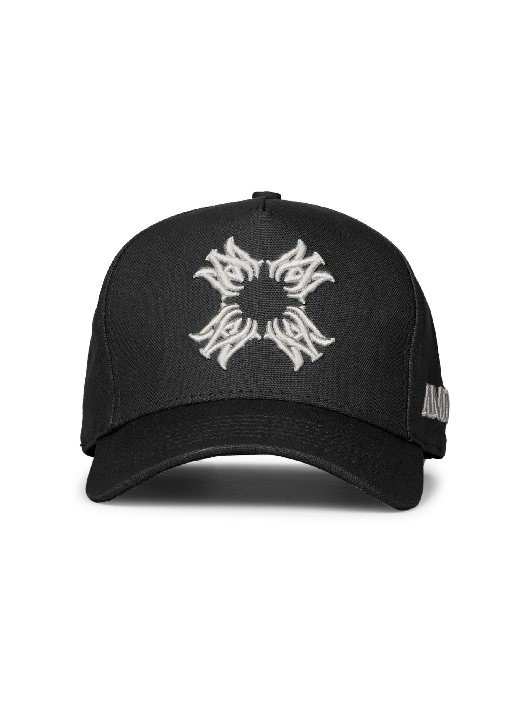 AMIRI MA ロゴキャップ Quad キャンバス ブラック AMIRI Black 'MA' Quad Canvas Cap Amiri