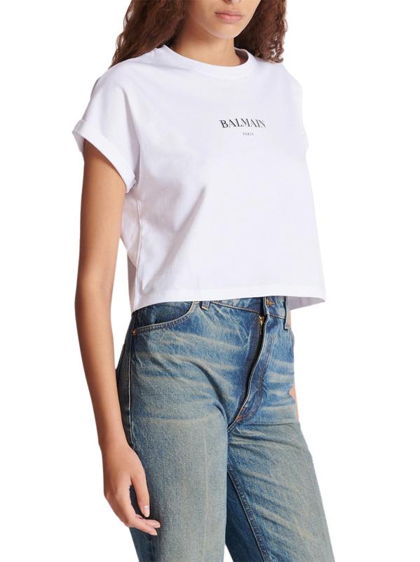 Balmain - ロゴ クロップド Tシャツ をオンライン購入 | Saks