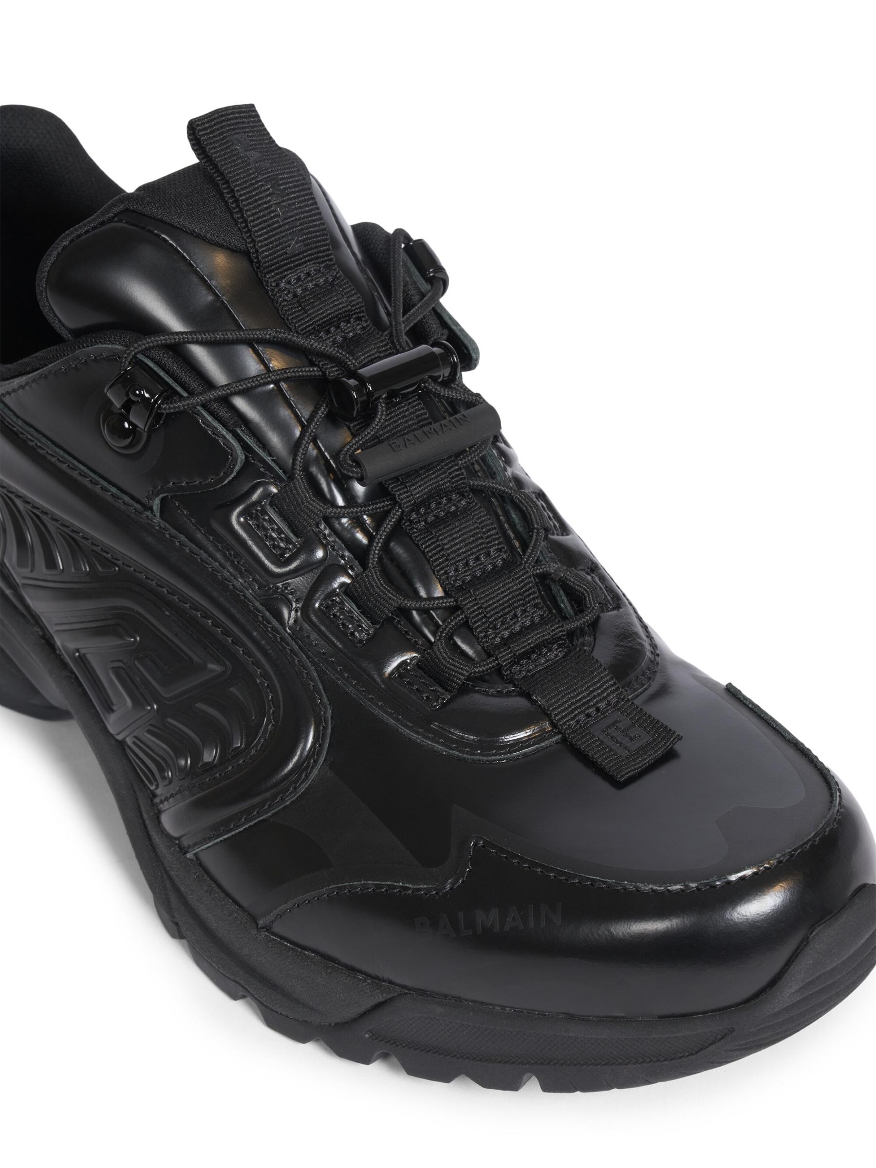 【関税込み】balmain COSMIC DUST' SNEAKERS Balmain Cosmic Dust Faux Glazed Leather Sneakers | Saks