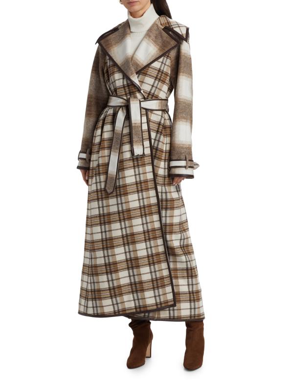 CHLOÉ チェック柄 トレンチコート