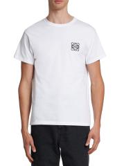 「LOEWE」ジャージー Tシャツ ストライプ柄 アナグラム刺繍入り LOEWEアナグラム刺繍スリムフィットコットンジャージーTシャツ T