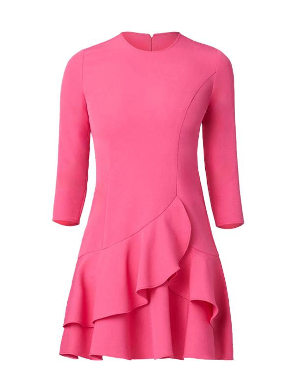 فستان قصير من الكريب المكشكش من نيسا