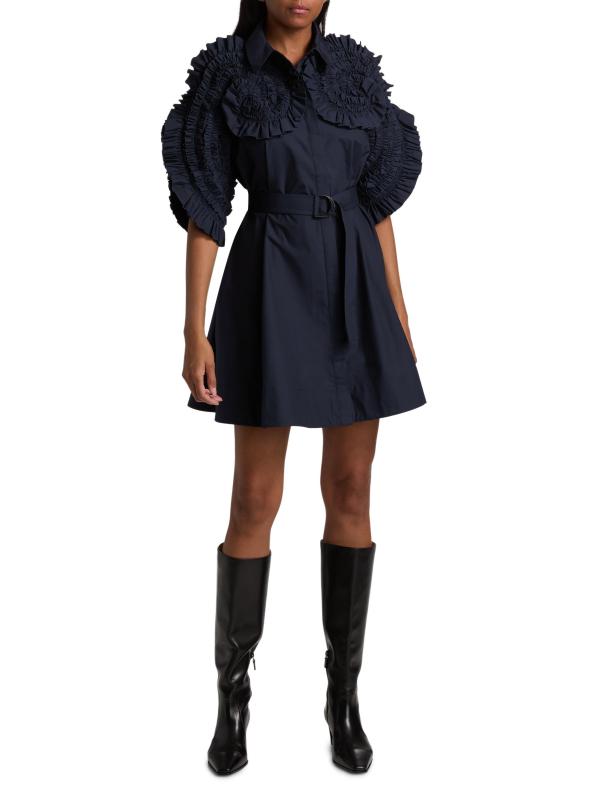 #7: قميص جيدني سبيرال مكشكش صغير - الياقوت العميق