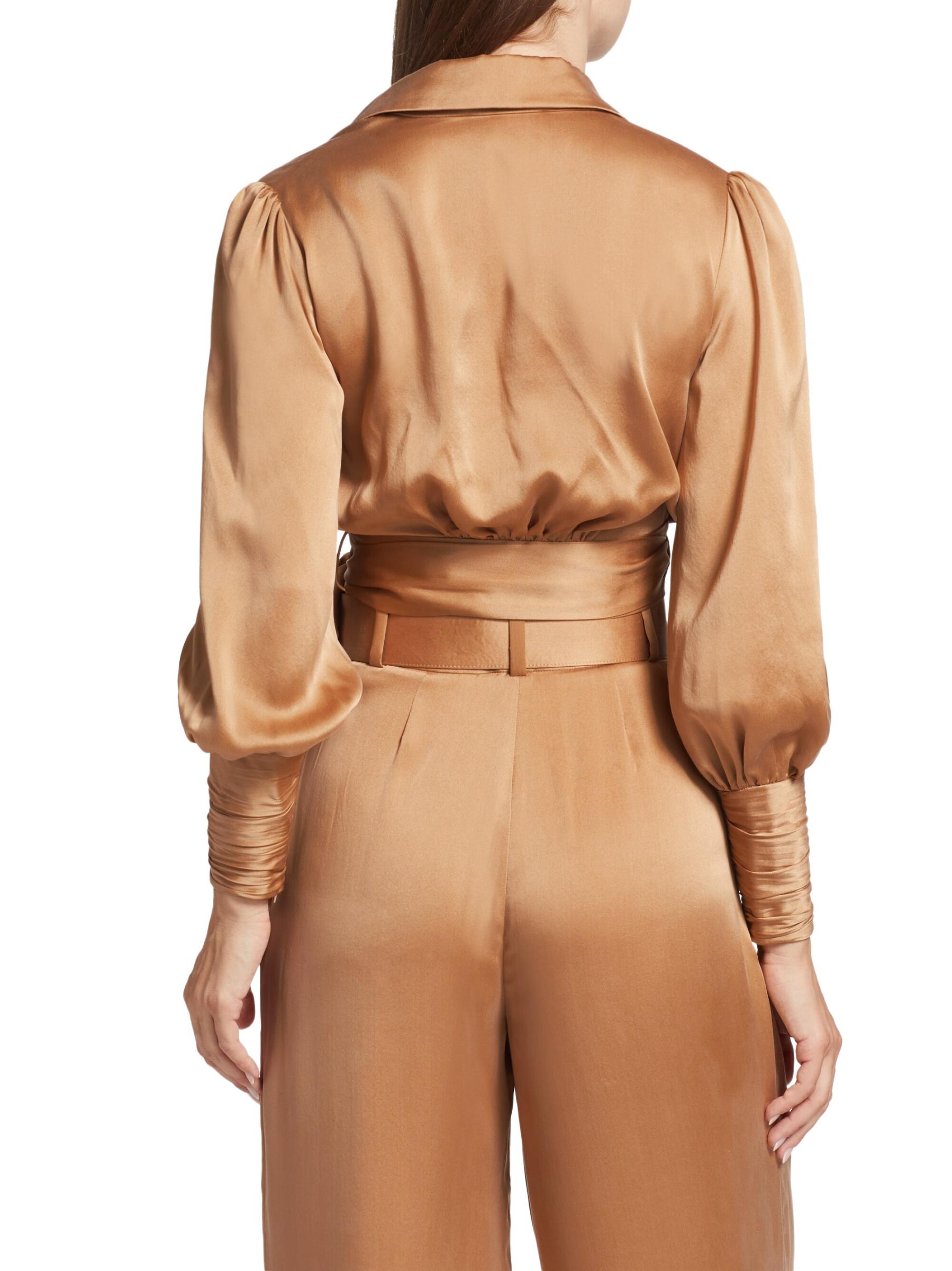 ZIMMERMANN シルク ラップドレス ZIMMERMANN シルク ラップドレス | ピンク | FARFETCH JP