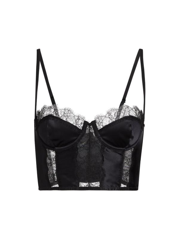 「KIKI DE MONTPARNASSE」シルク混サテン レーストリム KIKI DE MONTPARNASSE Lace-trimmed silk-charmeuse camisole