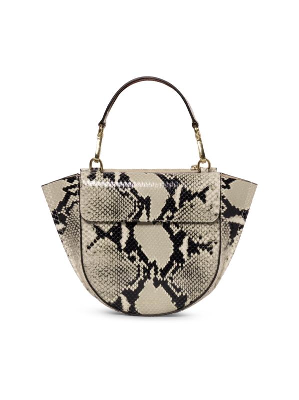 Mini Hortensia Python-Embossed-Leather Top Handle Bag