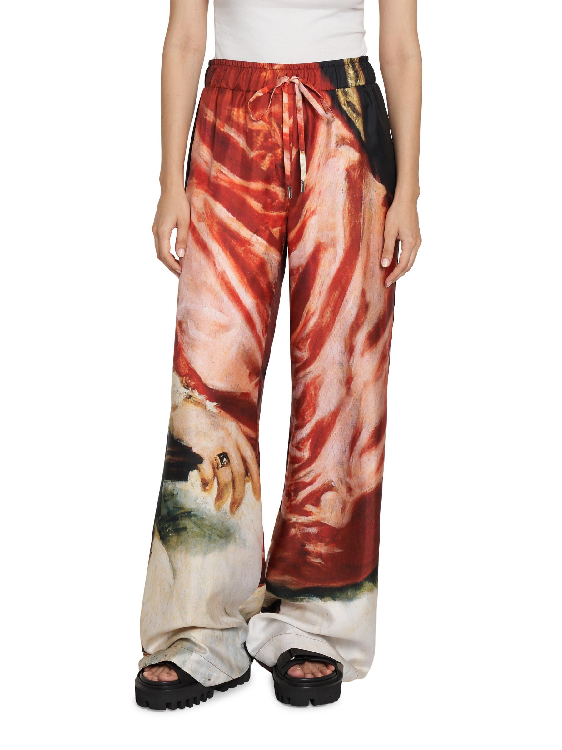 Shop McQueen - Velazquez Printed Silk Straight-Leg Pants