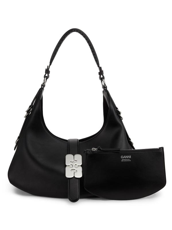 #7: حقيبة هوبو بشعار كات - أسود